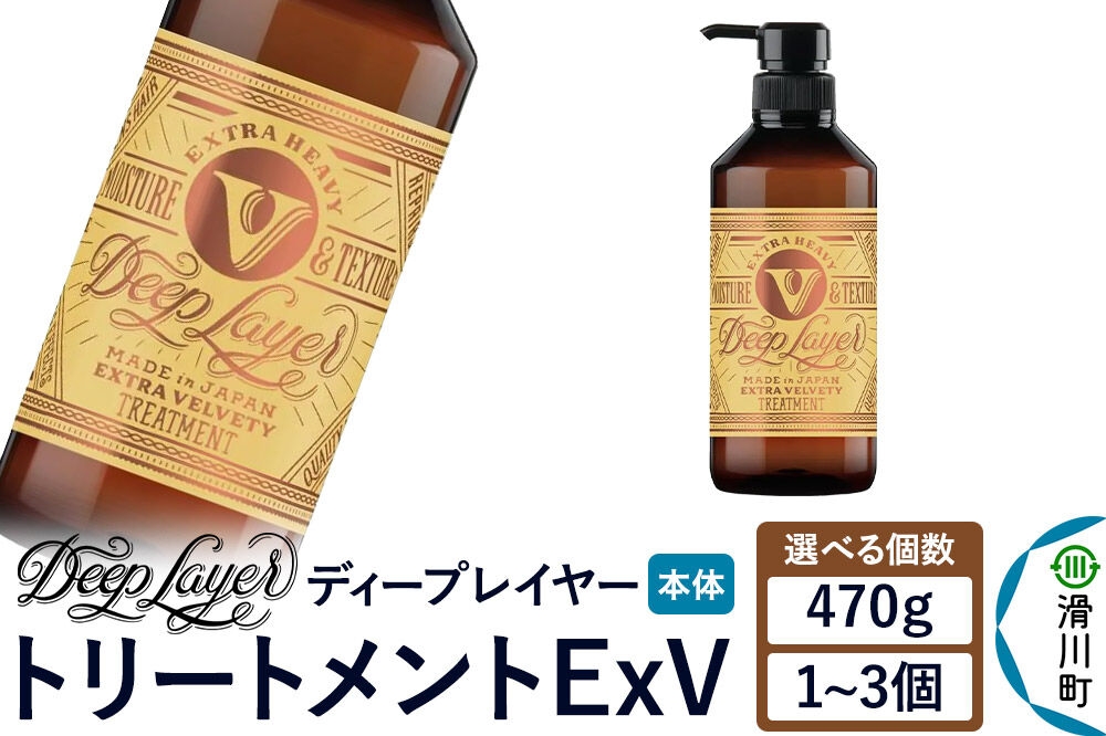 
                  DeepLayer ディープレイヤー トリートメント ExV 470g【選べる個数】 [まとまり パサつき なめらか 手触り スルスル髪 ふんわり 細毛 軟毛 ダメージ毛 ブリーチ毛 リンス コンディショナー]
                