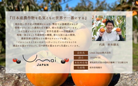 Umai 柿 富有 極 3玉 ｜柿 柿 柿 柿 柿 柿※2025年11月中旬～12月中旬頃に順次発送予定
