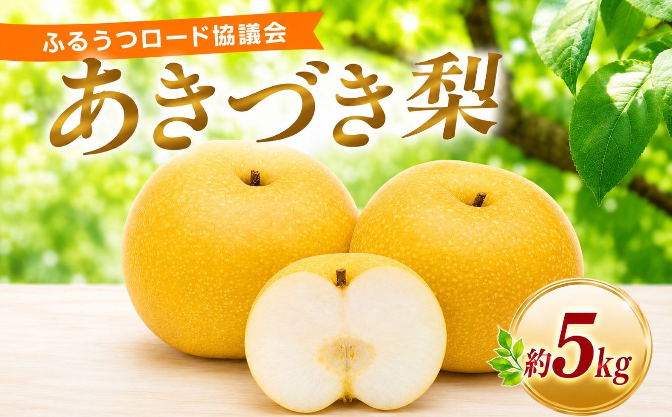 
                  【先行予約】【数量限定】 ふるうつロード協議会の あきづき 梨 約5kg | フルーツ 果物 くだもの 旬 完熟梨 ナシ なし あきづき梨 和梨 新鮮 産地直送 大分県産 九州産 国産 大分県 中津市
                