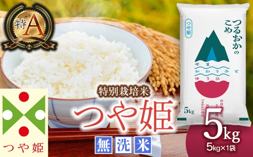 【令和8年5月下旬発送】【SDGs特別企画】 鶴岡産 令和７年産 つや姫 無洗米 5kg (5kg×1袋)　一等米　SDGs未来都市‟いのち輝く、創造と伝統のまち 鶴岡“ 環境に配慮した特別仕様 ＳＤＧｓ 特別企画品