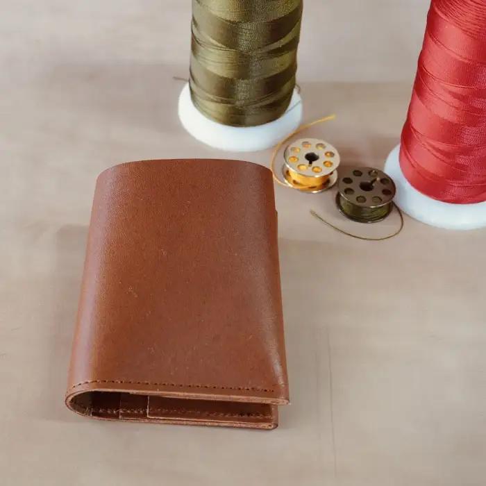 ミニ財布 札入れ 栃木レザー 牛革 日本製 レザー 天然皮革 レディース メンズ シンプル:ブラウン