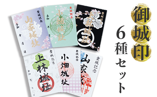 【限定】綾部市 御城印セット（6枚）山家城址 小畑城址 上林城址 甲ヶ峯城 和久左衛門佐 小畑城 丹波志 波々伯部 御城印 綾部 京都