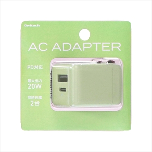 AC充電器 急速充電可能 ピスタチオ PowerDelivery20W Owltech