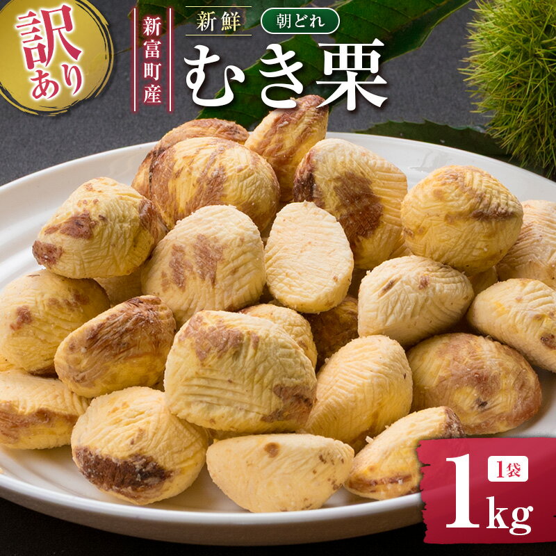 【ふるさと納税】＜訳あり＞期間限定 国産 新鮮朝どれ（むき栗）1kg 産地直送 お取り寄せ 宝珠栗 宮崎県新富町産