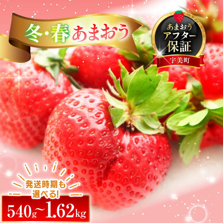 【ふるさと納税】 いちご あまおう 選べる 量 発送時期 冬あまおう 春あまおう 270g以上 2p 4p 6p [ストロベリーファーム 福岡県 宇美町 um40azp070002] 先行予約 イチゴ 苺 フルーツ 果物 果実 甘い 小分け あまい 期間限定発送