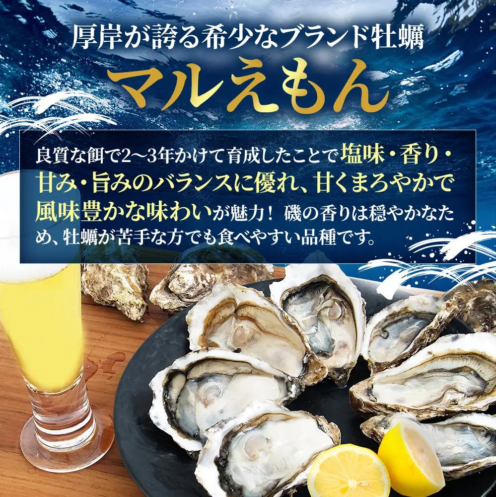 生食用 殻付カキ LLサイズ 10個 マルえもん 生牡蠣 北海道 厚岸産 牡蠣