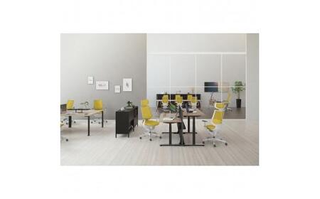 Mia3_コクヨチェアー　イング(ミディアムグレージュ・本体白)／ヘッドレスト・クッション／フローリング用（Vキャスター）　／在宅ワーク・テレワークにお勧めの椅子