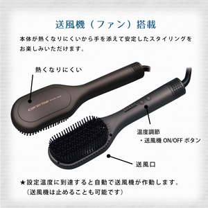 ヘア アイロン ヘアーアイロン ブラシ型 ケアライズ ブラシアイロン B-120 トリートメント 美容 遠赤外線 海外 使用可 マイナス イオン プレゼント ギフト (ヘアアイロン家電 人気家電 美容