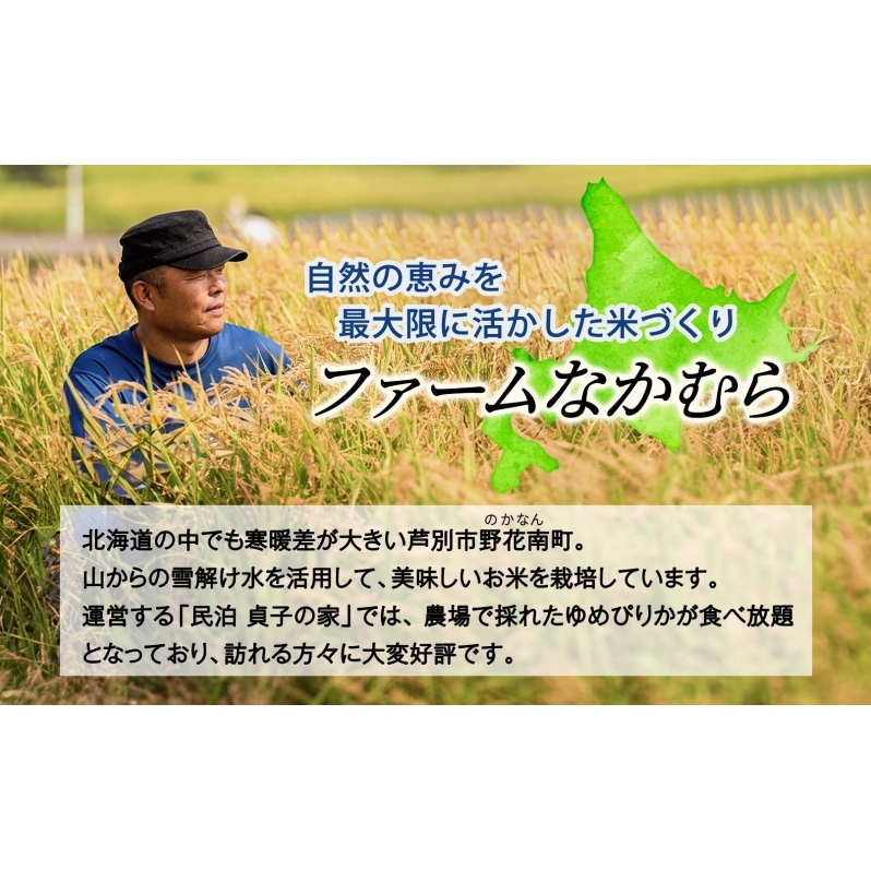 ゆめぴりか 10kg 令和6年産 北海道米 芦別米 精米 白米 お米 コメ こめ ごはん ご飯 炊き立て おいしい お取り寄せ 産地直送 送料無料 農家直送 ファームなかむら 貞子の家 北海道 202