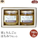 【ふるさと納税】 国産 はちみつセット ( 栗・りんご ) 160g × 2種 ［小布施屋］ 蜂蜜 ハチミツ 長野県産 国産 お取り寄せ 詰め合わせ 詰合せ