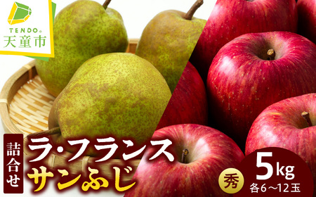 ラ・フランス & サンふじ 約 5kg セット 山形 りんご