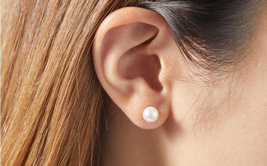 大好評! 真珠 ピアス パール 6.5mm あこや真珠ピアス K10 保証書付