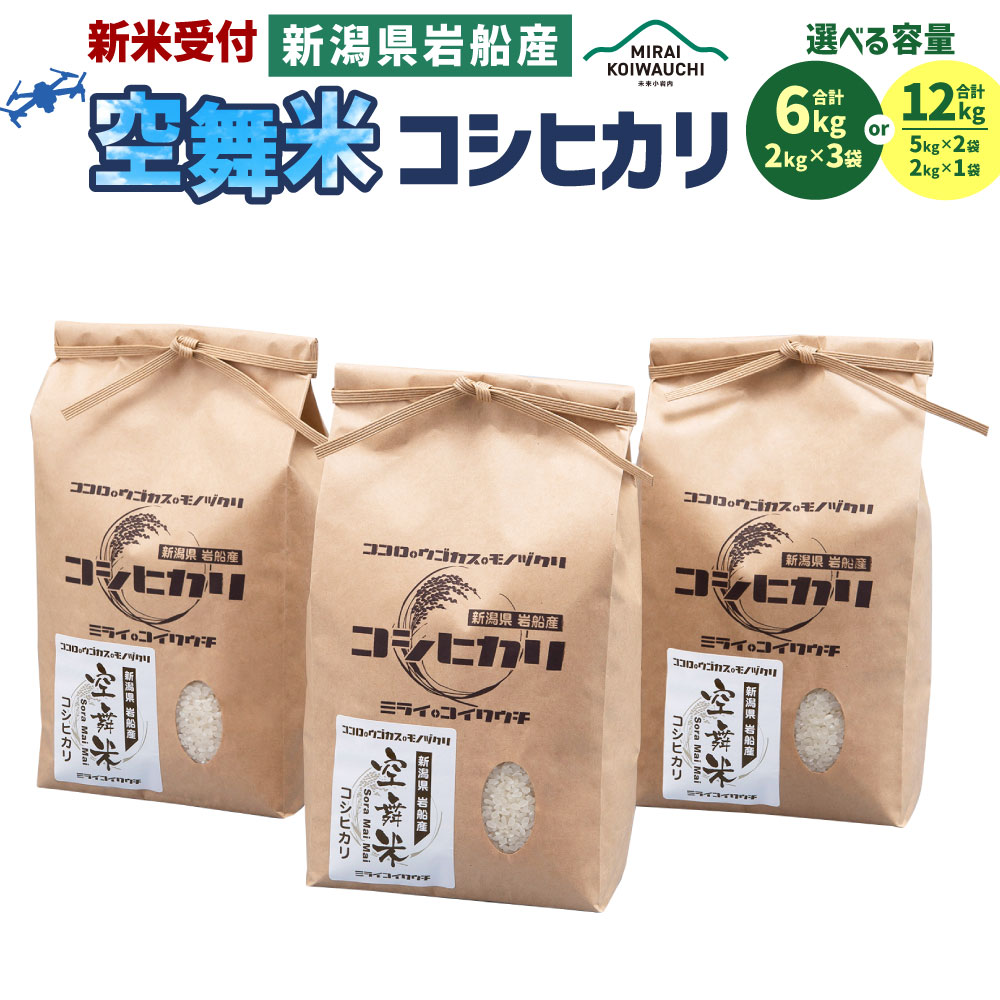 【ふるさと納税】【新米受付・令和7年産米】【選べる容量】 新潟県 村上市産 特別栽培米 コシヒカリ 合計6kg（2kg×3袋） もしくは 合計12kg （5kg×2袋・2kg） お米 精米 白米 ご飯 ごはん NA4148 1063001N