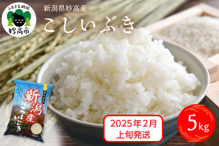 【2025年2月上旬発送】令和6年産 新潟県妙高産こしいぶき5kg 白米 精米 お取り寄せ 5キロ 新潟 妙高市 小出農場