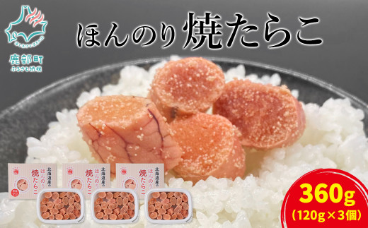 【丸鮮道場水産】北のハイグレード食品2021認定 北海道産 ほんのり焼たらこ 120g×3個（360g）