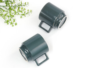 A11-65 有田焼 世界一つよいマグカップ ～エヌ・マグ～ ブルーグリーン 2個 セット 匠 Takumi 強化磁器 割れにくい スタッキング スタイリッシュ ギフト プレゼント ブルー グリーン 