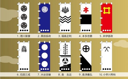 関ケ原合戦武将オリジナル名入れのぼり旗 (4)本多忠勝