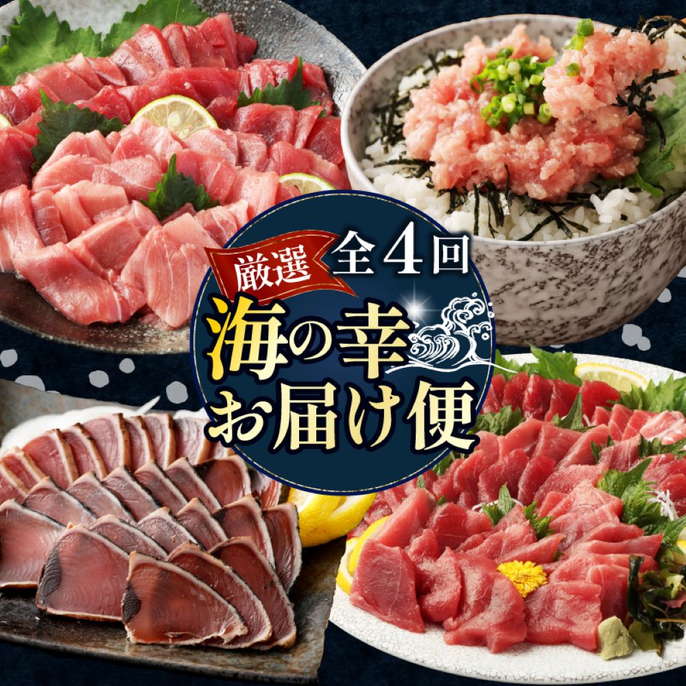 【 全4回定期便 】 厳選 高知の海鮮セット 本まぐろ かつおのたたき ネギトロ 水産会社直送の海鮮詰め合わせ 食べ比べ