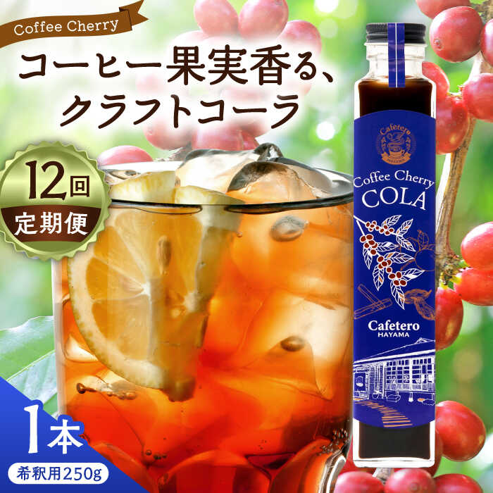 【ふるさと納税】【先行予約】【2025年7月中旬から順次発送】【全12回定期便】カフェテーロ葉山　チェリーコーラ　250g×1本 / ジュース 飲料 コーラ チェリー 250ml 葉山町【合同会社エンディレクト】[ASBM009]
