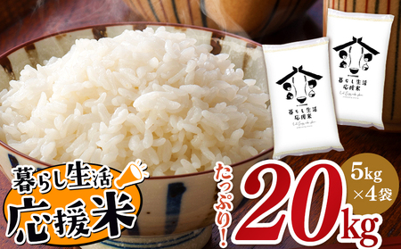 【ふるなび限定】暮らし生活 米農家 応援米 20kg | 精米 白米 お米 毎日食卓米 米 お米 農家応援米 お米 20キロ お米 お米 ブレンド米 お米 家庭用 送料無料 お米 熊本 災害支援 お米 フードロス お米 【FN-Limited】