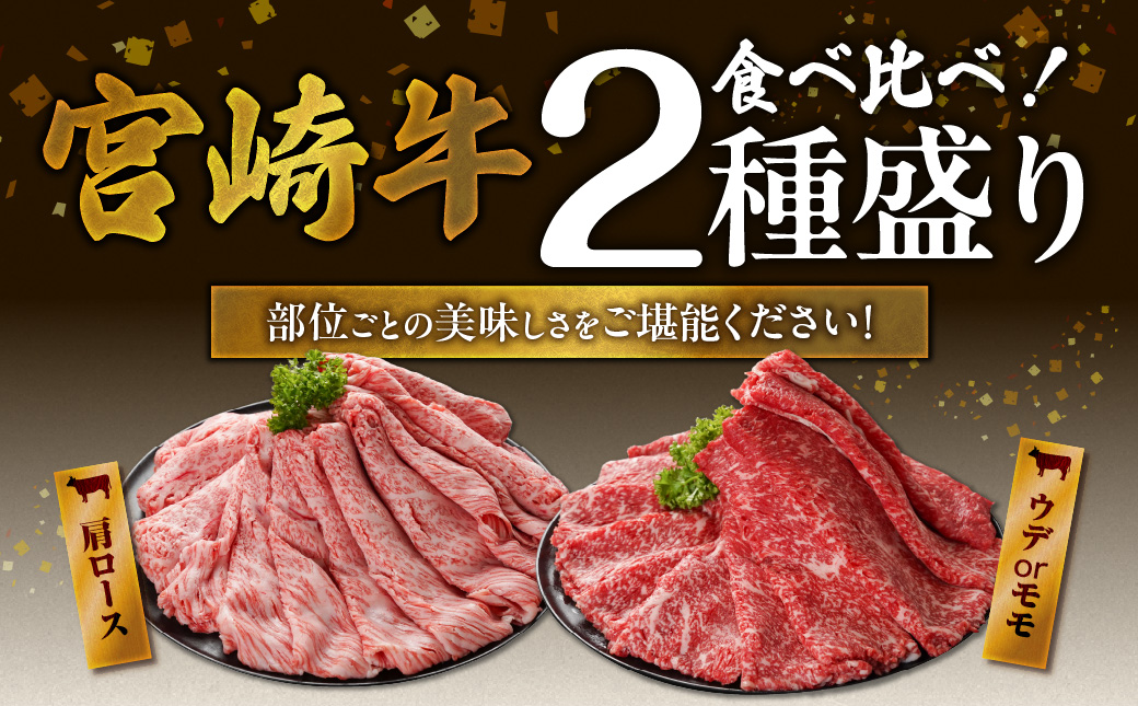 【お歳暮】宮崎牛スライス2種セット500g×2パック≪11月17日～12月21日お届け≫_17-N201-WG