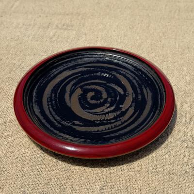 ふるさと納税 香川県 【香川漆器】15cm銘々皿　象谷渕朱5枚組 |  | 01