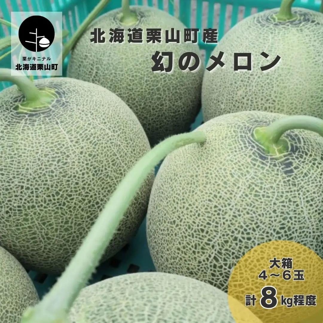 北海道栗山町産 幻のメロン 大箱（4～6玉 計8kg程度）