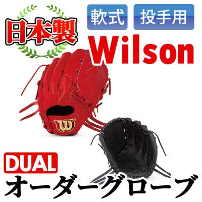ふるさと納税 阿久根市 【軟式・投手用DUAL】日本製野球グローブ Wilson軟式オーダーグローブ(1個) a-170-2