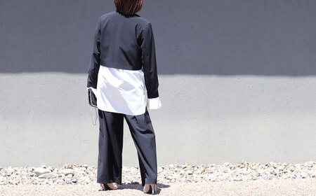 洗えて、たためて、シワにならない！ブラックフォーマル　寄り添うジャケット ブラックフォーマル ゆったり ストレッチ ジャケット レディース 岐阜市 / スポット[ANGD006]