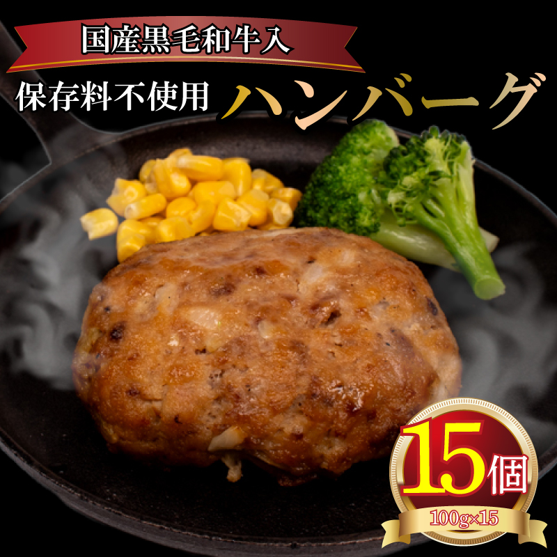 黒毛和牛入 ハンバーグ 15個 冷凍