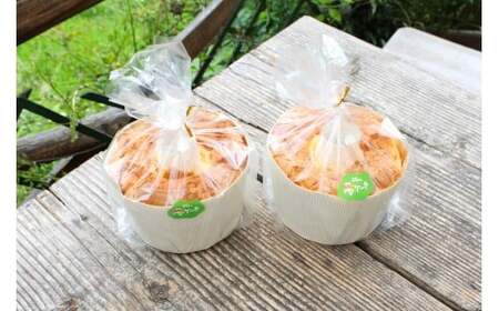 シフォンケーキ 2個セット バニラ1個ケフィアヨーグルト1個 ／ 葛城 高原 牧場 手作り ケーキ【latt030-3】