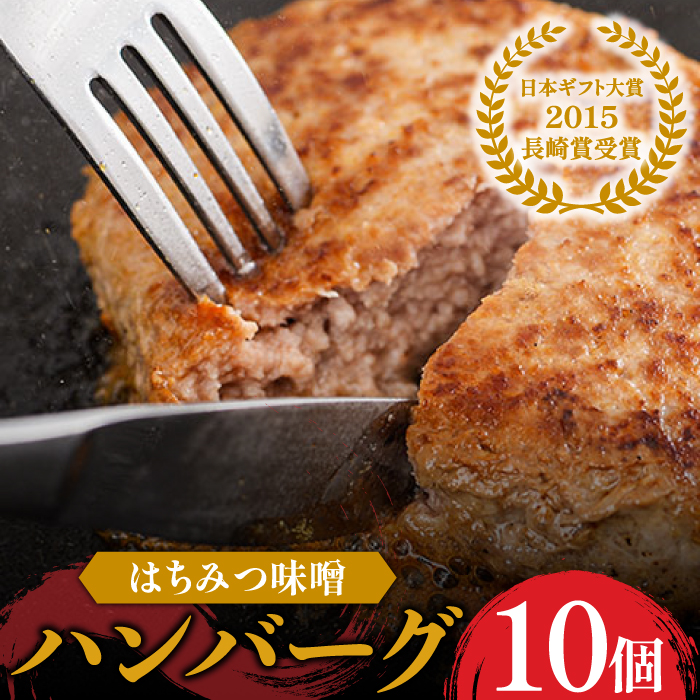 【長崎 じげもん 豚】はちみつ 味噌 ハンバーグ（10人前）/ はんばーぐ 小分け 冷凍 / 南島原市 / 溝田精肉店 [SBP001]