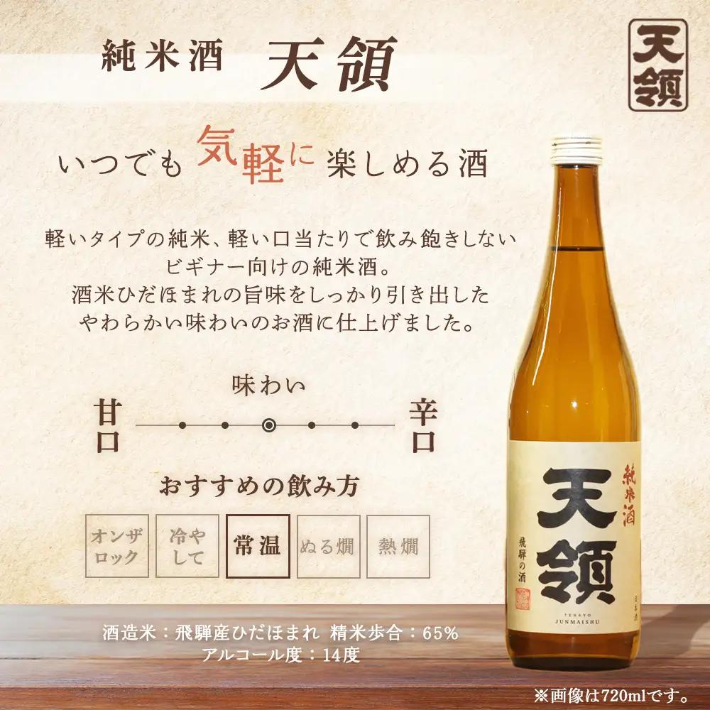 【期間限定 お中元】（2026年6月初旬から順次発送）天涼・純米酒セット  本醸造 生貯蔵酒 天涼・純米酒 天領（各 720ml）【2-67】