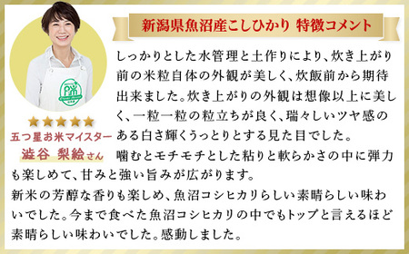 C2-6M10ZA【12ヶ月連続お届け】新潟県魚沼産特別栽培米コシヒカリ無洗米10kg（5kg×2袋）（長岡川口地域）