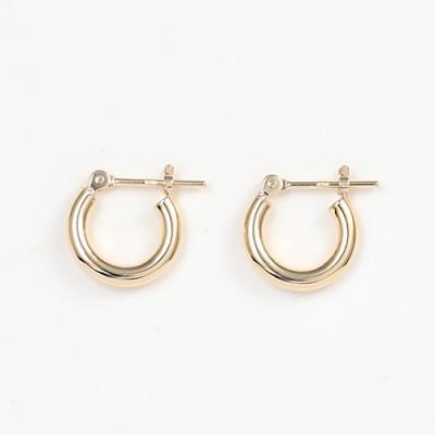 ふるさと納税 昭和町 K18　フープピアス　111627　　　　　　　太さ2.0mm ・直径10.0mm