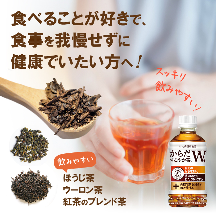 【定期便：2回（毎週発送）】からだすこやか茶W+ 350ml×24本【38004902】