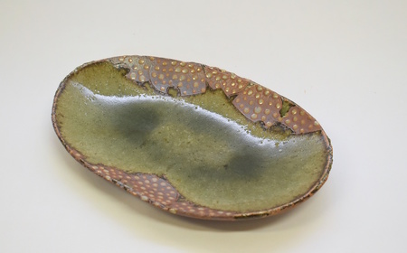 釉彩オーバル皿 和食器 お皿 長皿 陶芸品《受注制作》皿 中皿 楕円皿 長皿 パスタ皿 カレー皿 食器 手作り おすすめ おしゃれ モダン 陶芸 陶器 陶芸作家