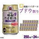 【ふるさと納税】＜宝 焼酎ハイボール ブドウ割り350ml×24本＞※入金確認後、翌月末迄に順次出荷します。ブドウ チューハイ 酎ハイ お酒 株式会社ユウエス 宮崎県 特産品 高鍋町【常温】