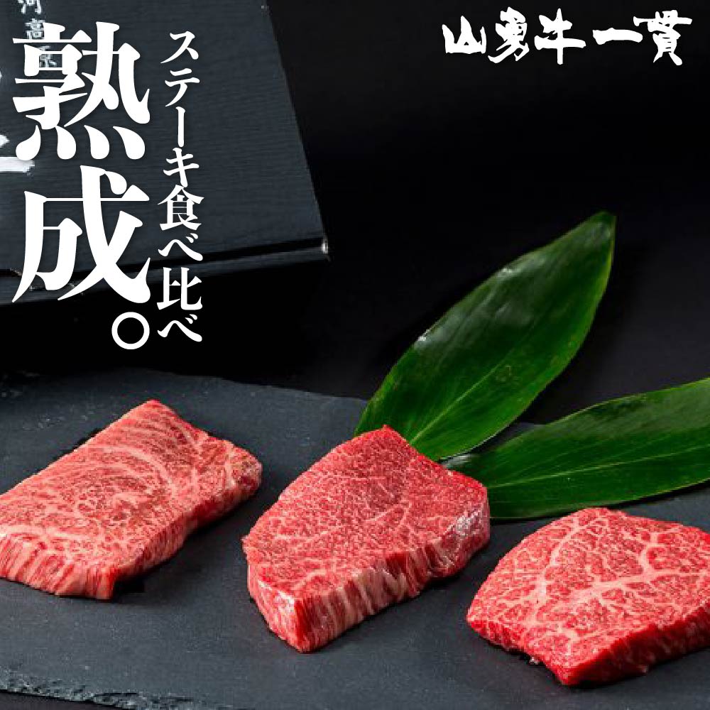 【ふるさと納税】 飛騨の牧場で育った熟成飛騨牛『山勇牛』 部位おまかせ 3種 ステーキ 100g×3 計300g 食べ比べ セット A4 A5 牛肉 肉 和牛 国産 飛騨牛 ［Q3225］30000円 3万円