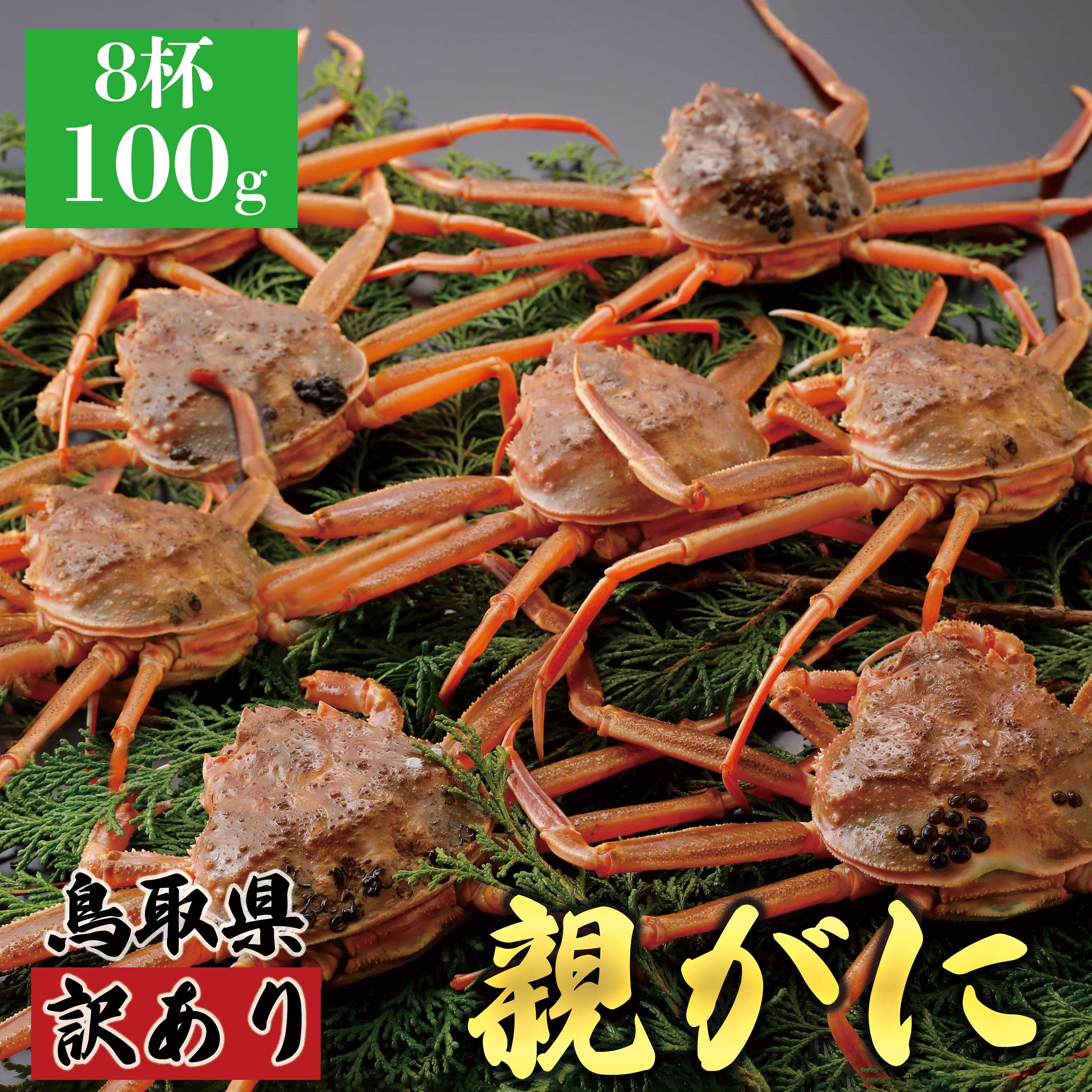 
            【活物】訳あり親ガニ(セコガニ) 100g　8杯
          