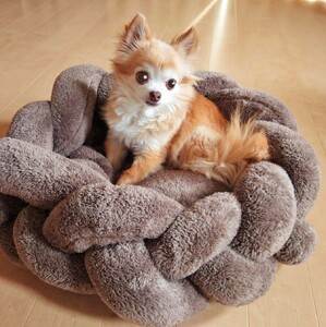 【ペット用ビーズソファ】《sopo me》Type-H（Sサイズ／モカ）（41-8）