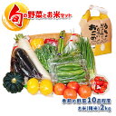 【ふるさと納税】野菜　野菜セット　米　旬の野菜　10〜12種類　お米　2kg　詰め合せ　BOX 熊本　玉名　生産者直送　産地直送　送料無料