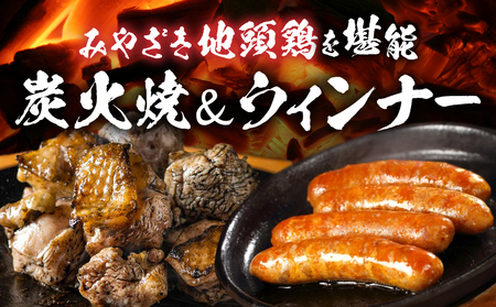 【お中元・夏の贈り物】みやざき 地頭鶏 炭火焼 ウィンナー セット 合計920g 数量限定 肉 鶏肉 加工品 国産 チキンウインナー 化粧箱入り 小分け 惣菜 おすすめ おかず おつまみ お弁当 ブラ