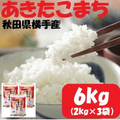 ふるさと納税 横手市 【令和7年産】＜愛和自然農法研究会＞特栽米あきたこまち6kg(2kg×3袋)