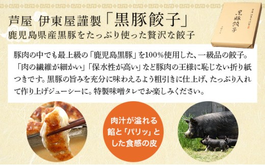 芦屋 伊東屋謹製 神戸牛餃子と黒豚餃子と黒豚焼売セット【ぎょうざ ギョーザ 中華 点心 惣菜 簡単 おうち おかず おつまみ 国産牛肉 鹿児島産 国産豚肉 豚肉 もちもち皮 ジューシー 肉汁 冷凍 食