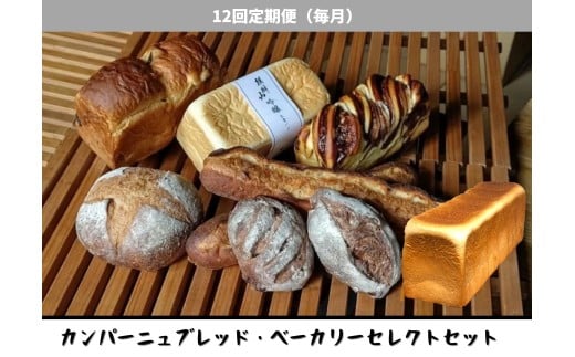 【12回定期便】しょこら亭 カンパーニュブレッド・ベーカリーセレクト 毎月お届け  パン 詰め合わせ 冷凍 1Z49241