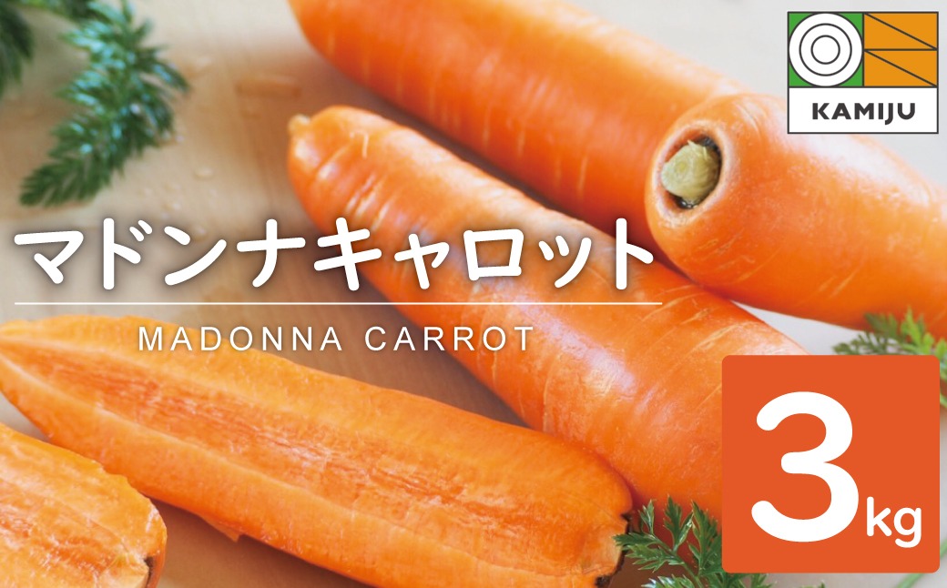 【予約受付】＜フジテレビ『どっちのふるさと？』で紹介されました！＞ こどもも食べられる甘み！ジュースにしても美味しい！「マドンナキャロット」 3kg　H105-186