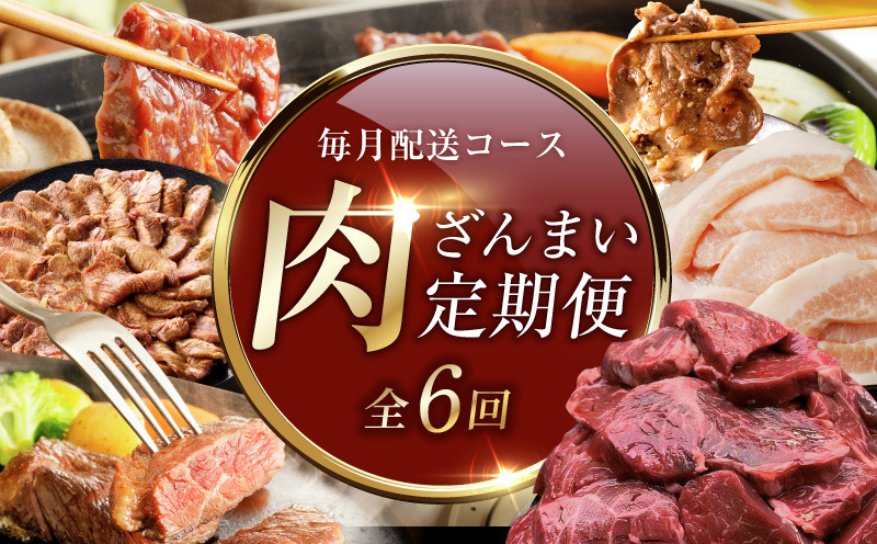 G4758 アキラ商店 肉三昧 プレミアム 定期便 全6回【毎月配送コース お楽しみ 焼肉 ていきびん 焼くだけ 小分け BBQ やきにく 数量限定】