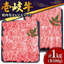 【ふるさと納税】黒毛和牛 壱岐牛 焼き肉（ロース・カルビ）各500g 《壱岐市》【土肥増商店】[JDD003] 肉 牛肉 国産牛 赤身 焼肉 BBQ 50000 50000円 5万円 のし プレゼント ギフト お歳暮