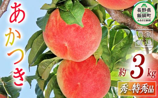 【 品種： あかつき 】 桃 もも あかつき 秀 〜 特秀 約 3kg 大垣農園 配送先は本州限定 2025年8月上旬頃から2025年8月中旬頃まで順次発送予定 令和7年度収穫分 信州 果物 フルーツ モモ 桃 長野 17000円 予約 農家直送 長野県 飯綱町 [0316]